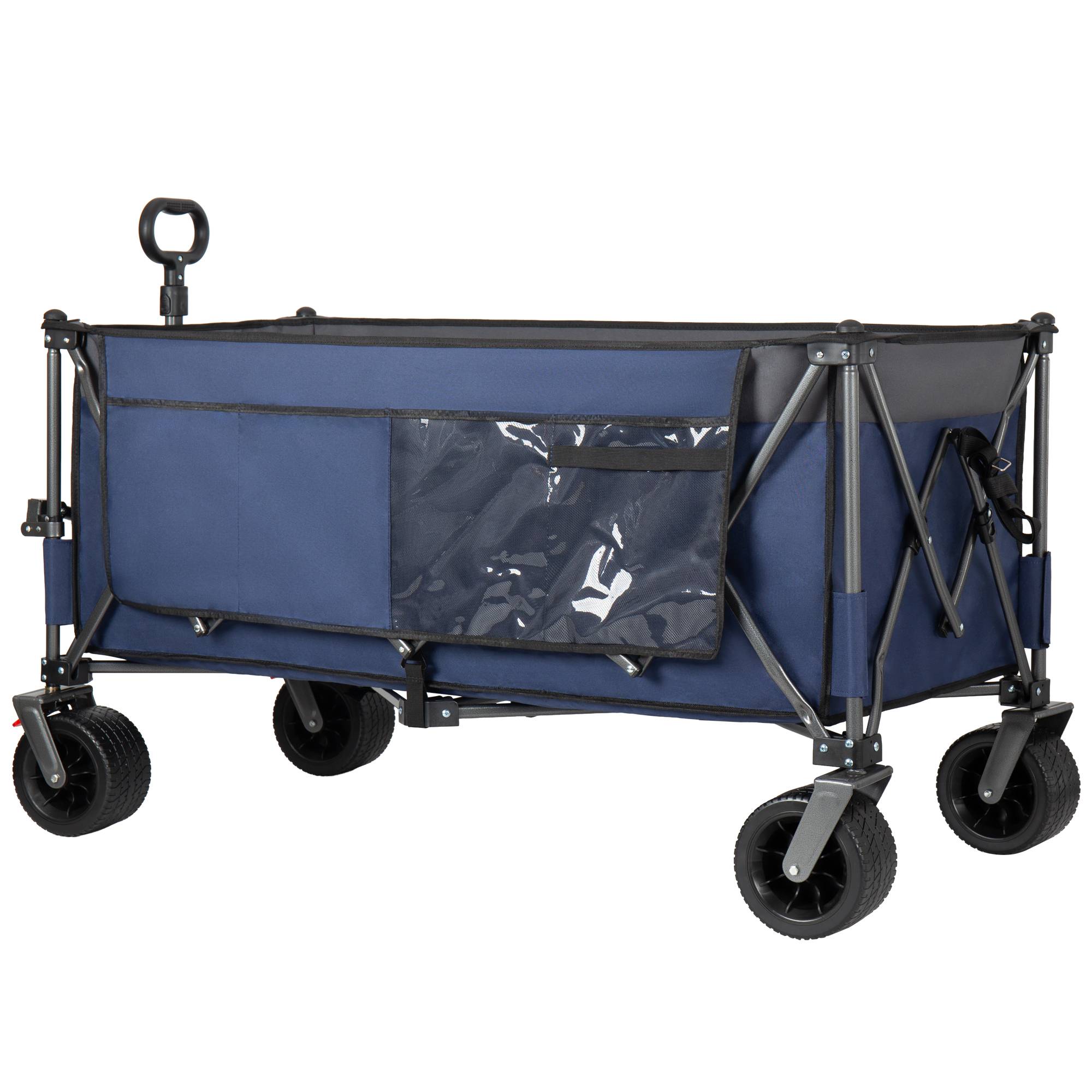 ComfortXL - Chariot pliable XXL acier tout-terrain jardin camping 300 L charge statique 250 kg bleu gris - ComfortXL Outdoor Living - Image 5
