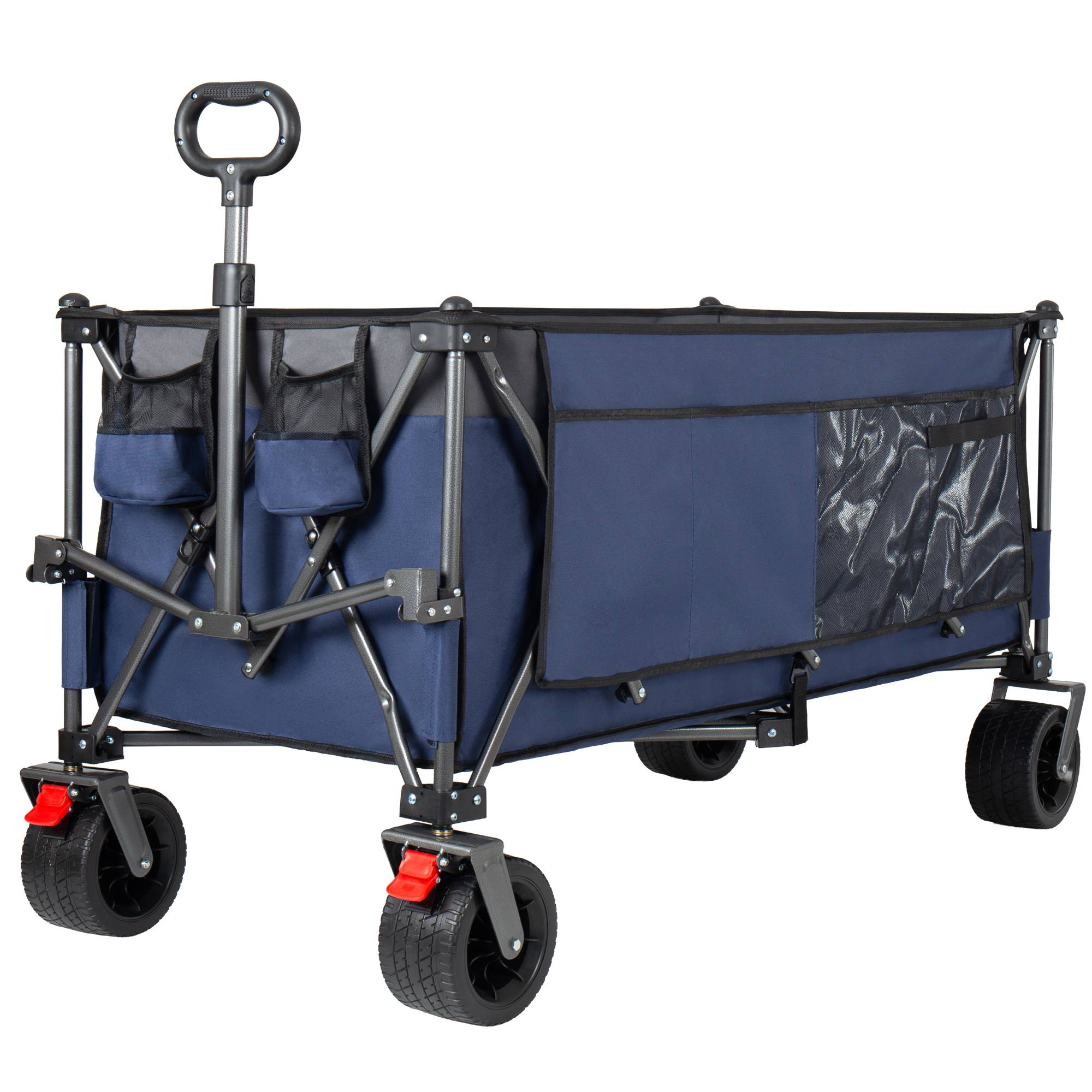 ComfortXL - Chariot pliable XXL acier tout-terrain jardin camping 300 L charge statique 250 kg bleu gris - ComfortXL Outdoor Living - Image 4