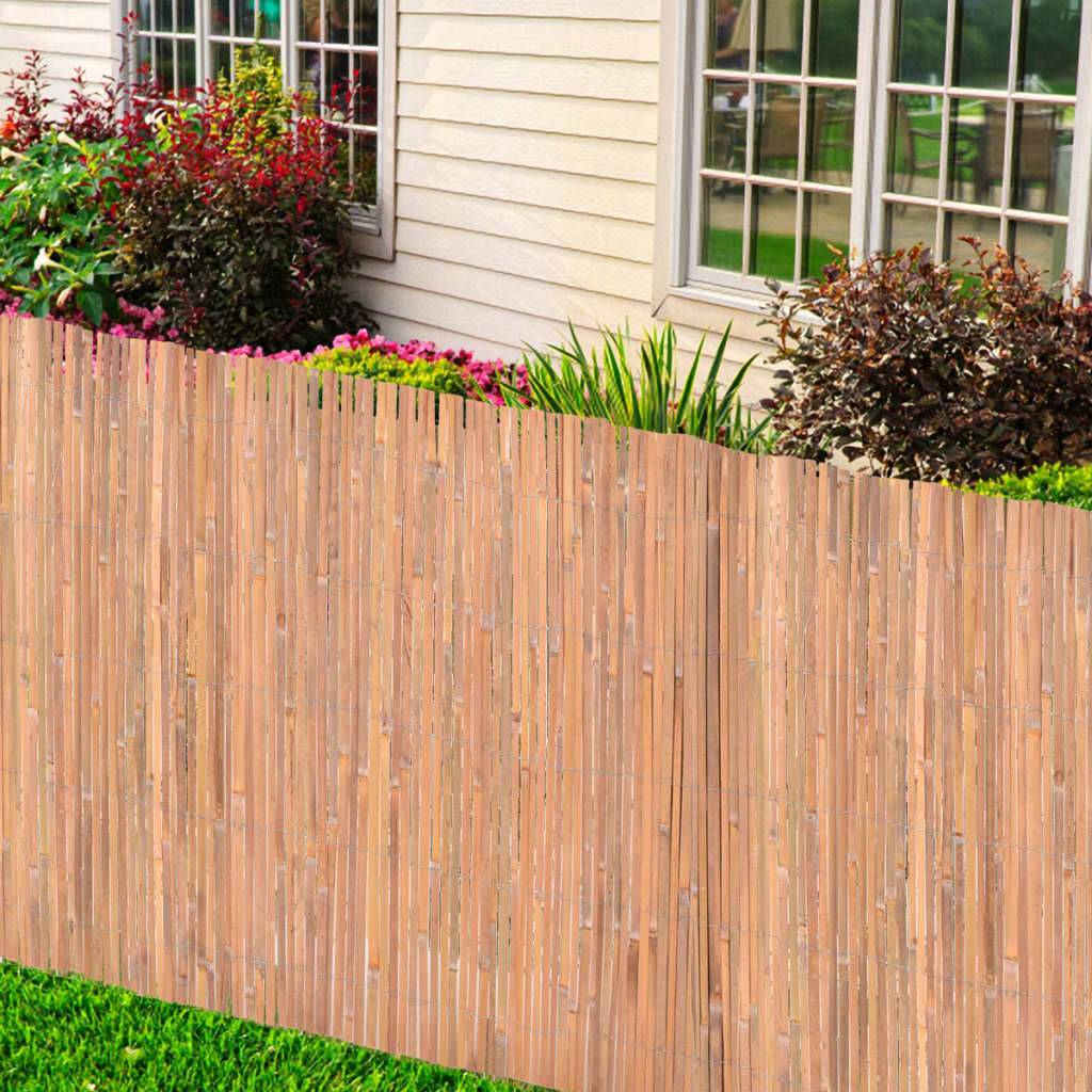 Clôture de jardin - Barrière de jardin - Palissade en bambou 100 x 400 cm - MEUBLE PRO - Image 2