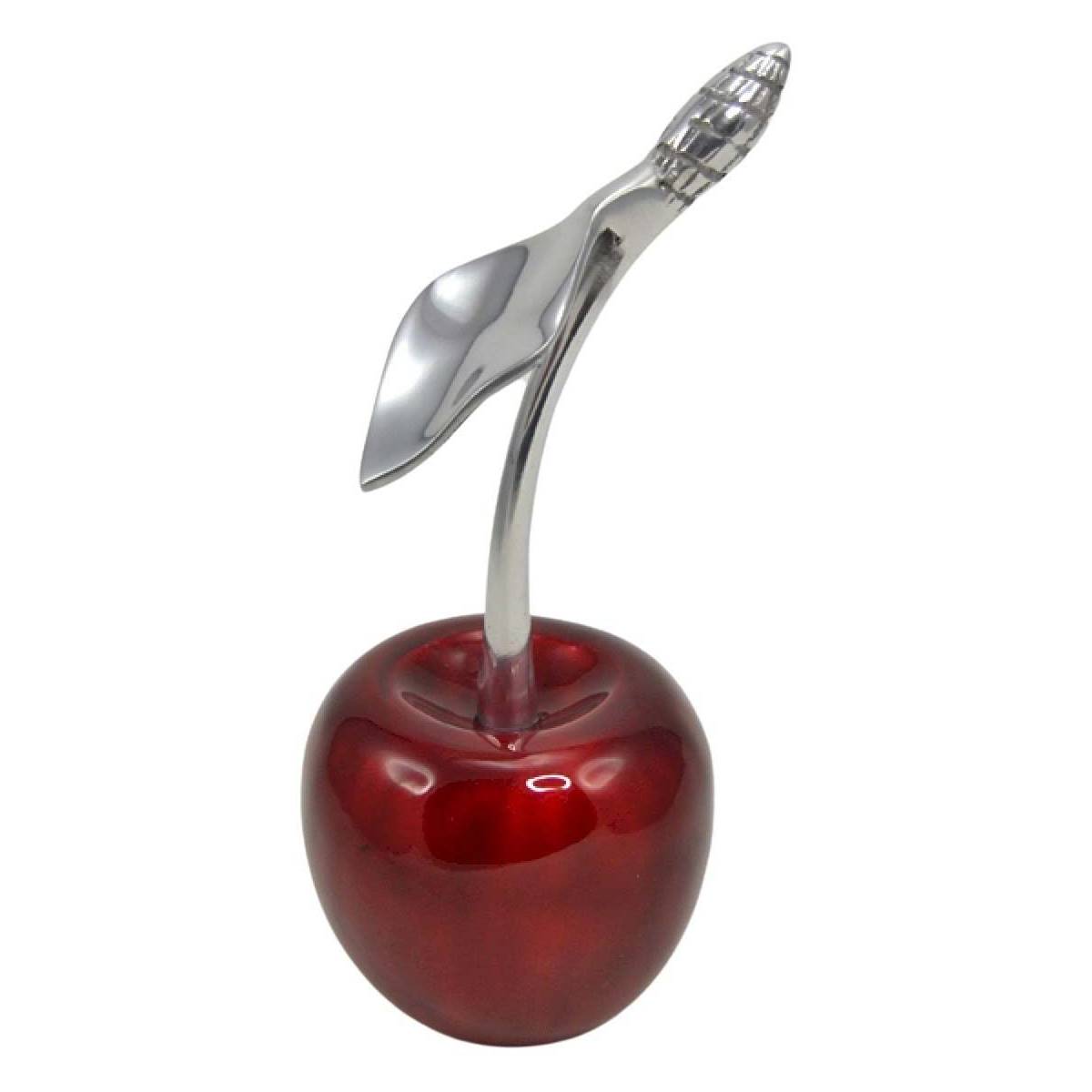 Home Edelweiss - Statuette cerise rouge en aluminium Claire 1 cerise 10 cm - Image 1