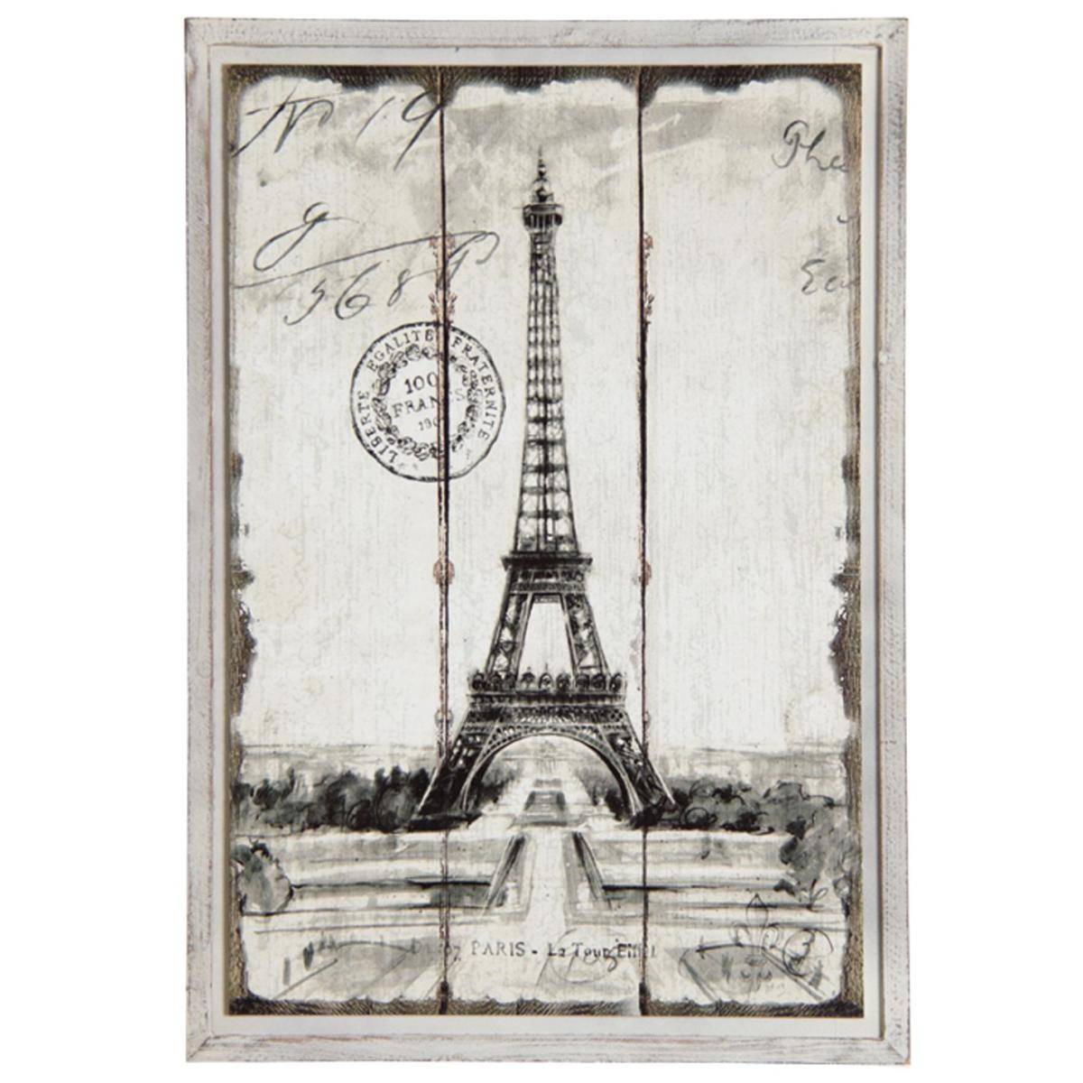 Aubry Gaspard - Tableau en bois Paris Tour Eiffel - Image 1