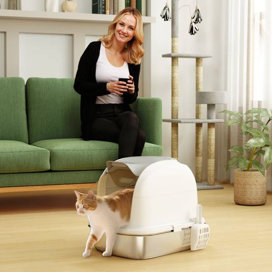Maison de toilette acier inoxydable intérieur hygiène intimité couvercle 52cm blanc - ComfortXL Outdoor Living - Image 4