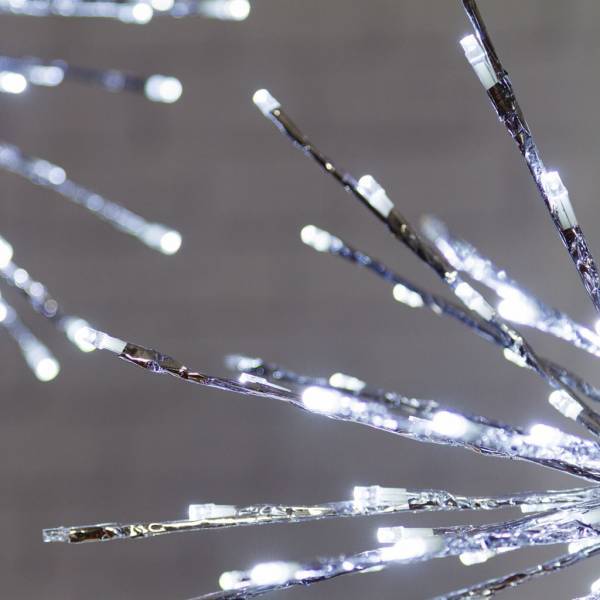 Lotti - Boule lumineuse à branche 45cm 160 LED blanc froid flash argentée Lotti - Image 7