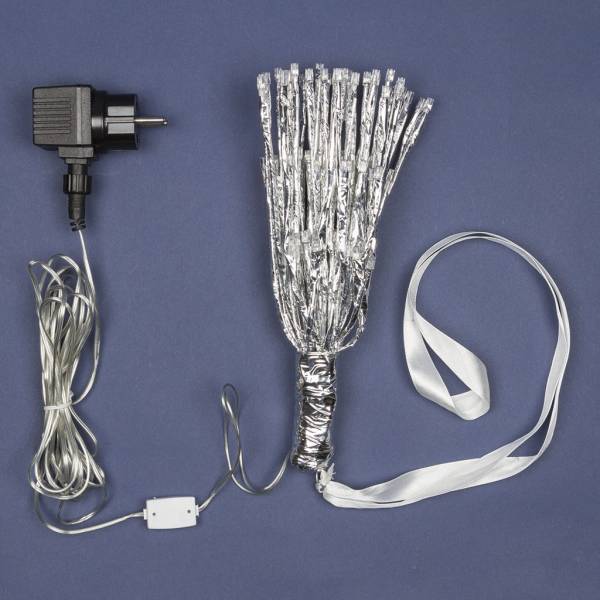 Lotti - Boule lumineuse à branche 45cm 160 LED blanc froid flash argentée Lotti - Image 4