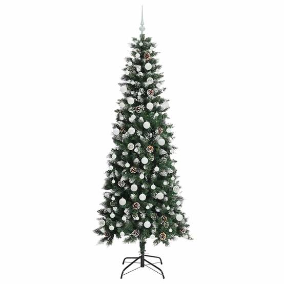 Sapin de Noël | Arbre de Noël artificiel Vert 210 cm PVC, plastique et acier Maison Chic - Image 4