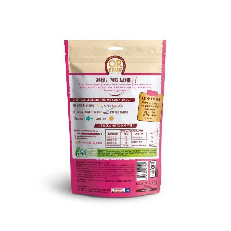 Or Brun - Or Brun Engrais Geranium 1,5 Kg - Image 2