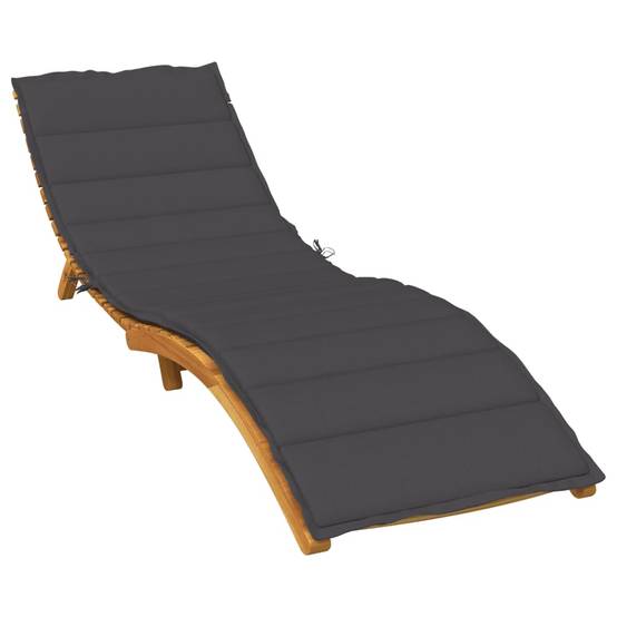 Coussin Bain de soleil | Coussin de chaise longue anthracite mélangé 200x50x4 cm tissu Maison Chic - Image 2