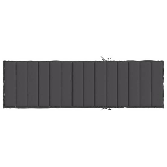 Coussin Bain de soleil | Coussin de chaise longue anthracite mélangé 200x50x4 cm tissu Maison Chic - Image 5