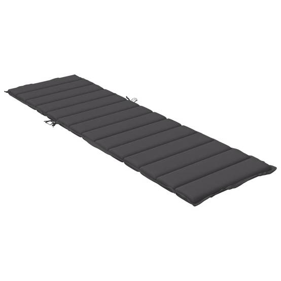 Coussin Bain de soleil | Coussin de chaise longue anthracite mélangé 200x50x4 cm tissu Maison Chic - Image 4