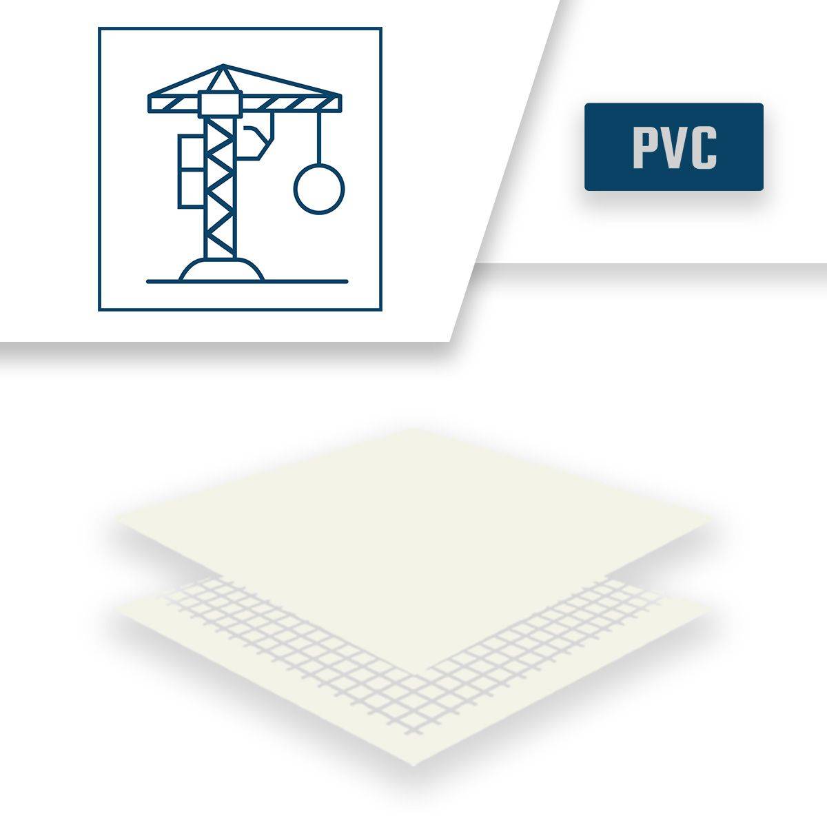 Bâche de Chantier 3x5 m XP640CH Blanche - Garantie 10 ans - Bâche de protection étanche pour Travaux - Made in France TECPLAST - Image 4