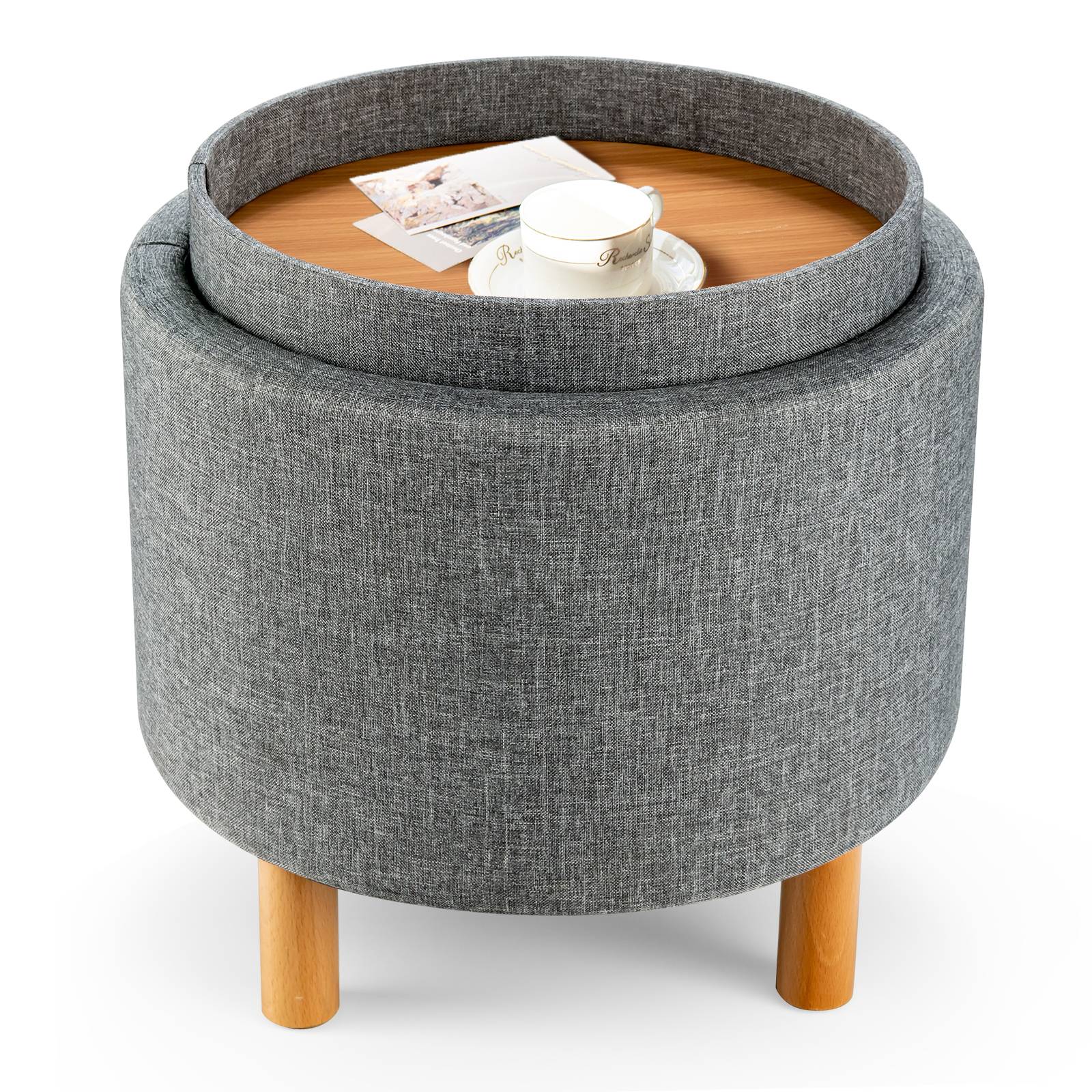Pouf De Rangement Coffre Classique Capitonné Demi-cercle Velours - Banc - Bout de lit