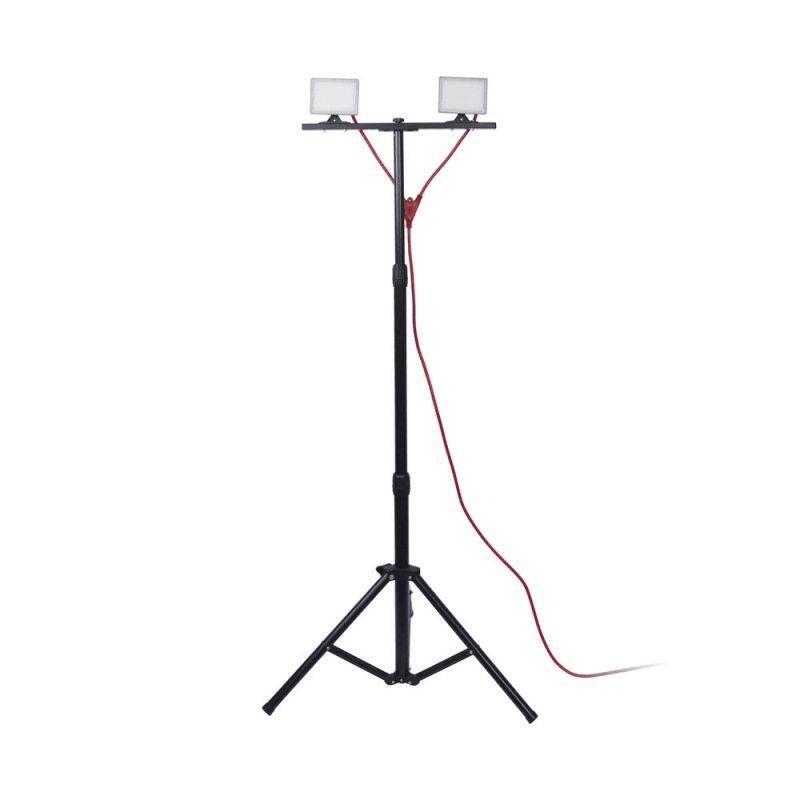 Xanlite - Projecteur de Chantier LED sur Pied, Filaire, x2 Projecteurs 20 W, 2800 Lumens - PR20W2T