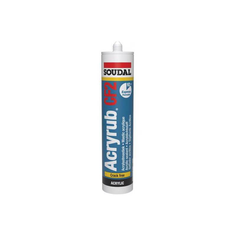 Acryrub CF2 - Mastic acrylique - Soudal - Cartouche de 310 ml Blanc ...