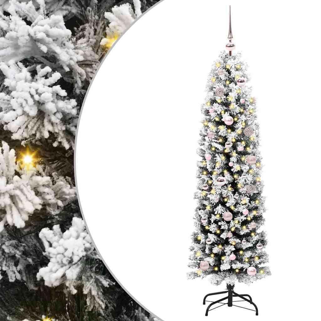 Sapin de Noël | Arbre de Noël artificiel Vert 150 cm PVC et acier et plastique Maison Chic - Image 2