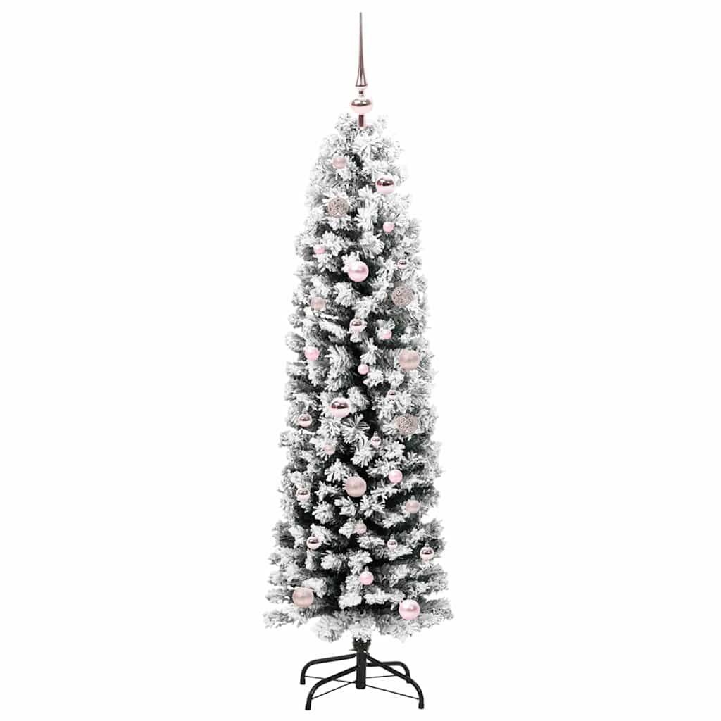 Sapin de Noël | Arbre de Noël artificiel Vert 150 cm PVC et acier et plastique Maison Chic - Image 3