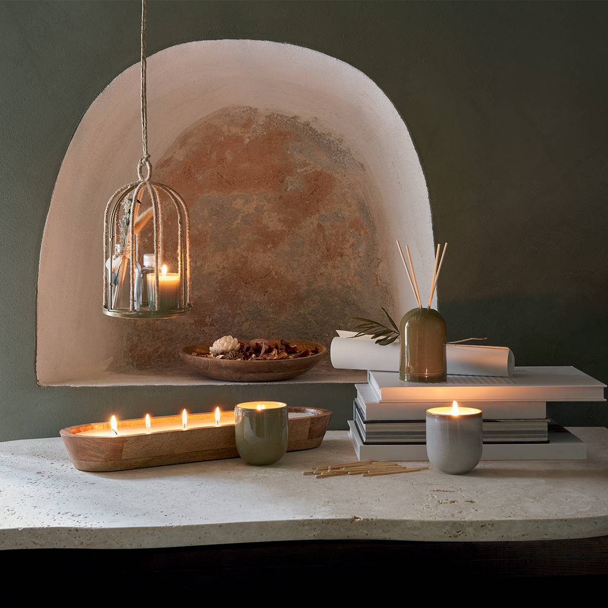 Atmosphera - Coffret senteur cage Paola avec corde jasmin - Atmosphera Créateur d'intérieur - Image 1
