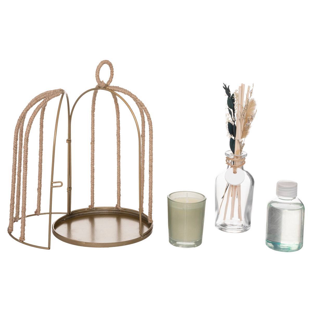Atmosphera - Coffret senteur cage Paola avec corde jasmin - Atmosphera Créateur d'intérieur - Image 3