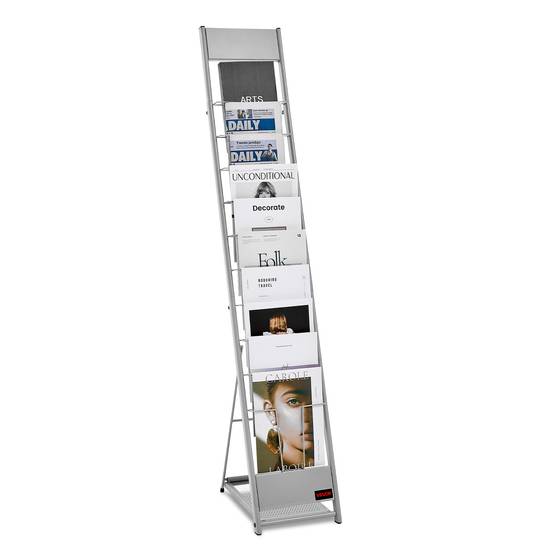 VEVOR Présentoir à brochures 10 niveaux en métal pour magazines et littérature - Image 1
