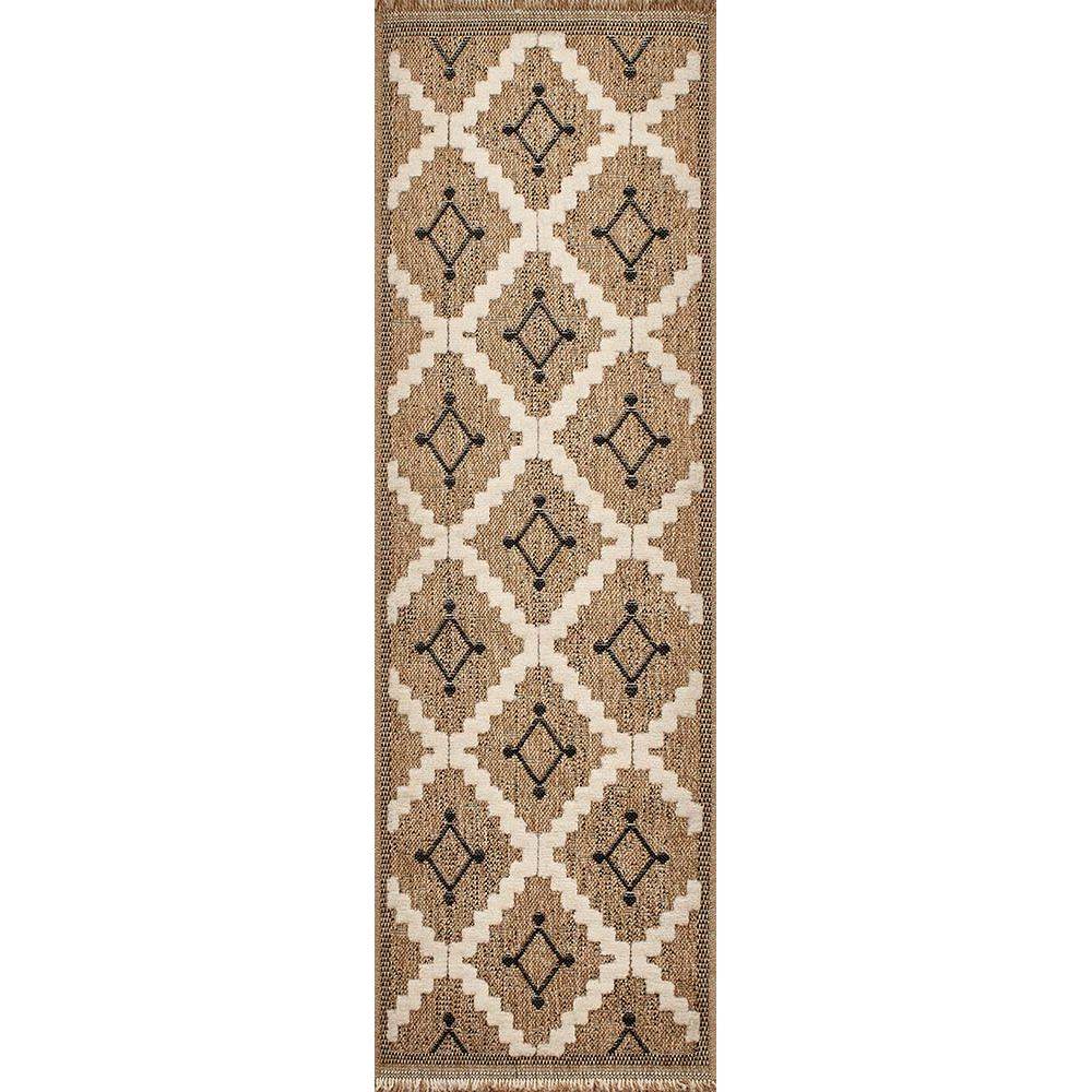 Jardindeco - Tapis intérieur extérieur aspect jute noire Tijuana 9041 170 x 120 cm - Image 4