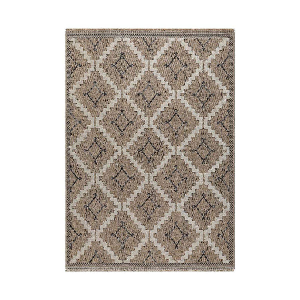 Jardindeco - Tapis intérieur extérieur aspect jute noire Tijuana 9041 170 x 120 cm - Image 1