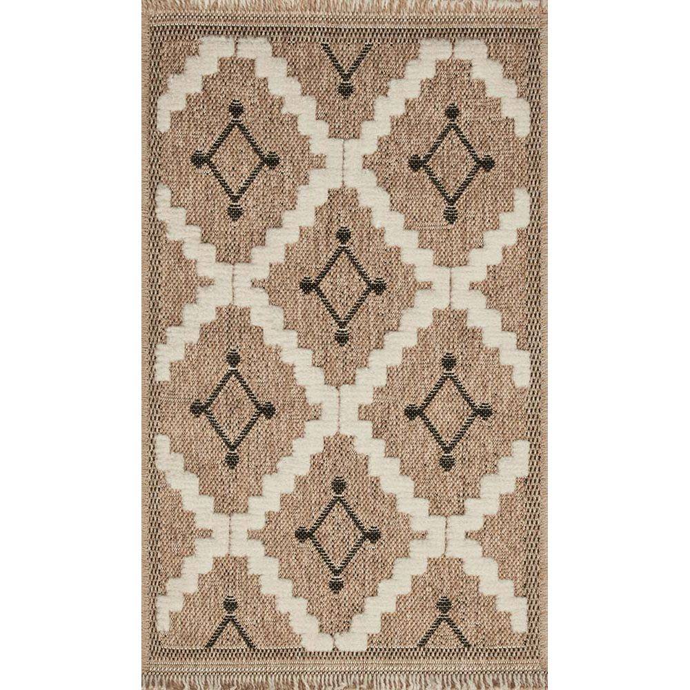 Jardindeco - Tapis intérieur extérieur aspect jute noire Tijuana 9041 170 x 120 cm - Image 3