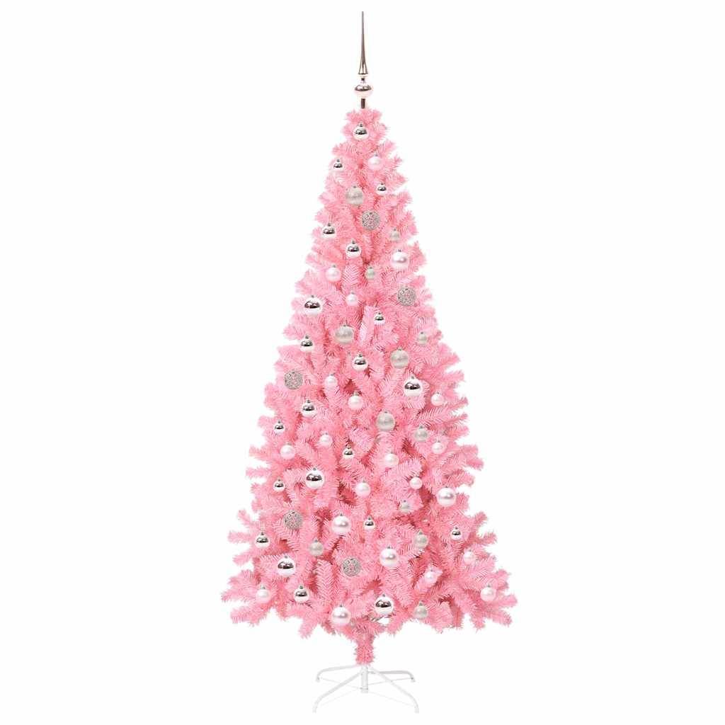 Vidaxl - Sapin de Noël Rose 210 cm PVC vidaXL 3396440 - Image 5