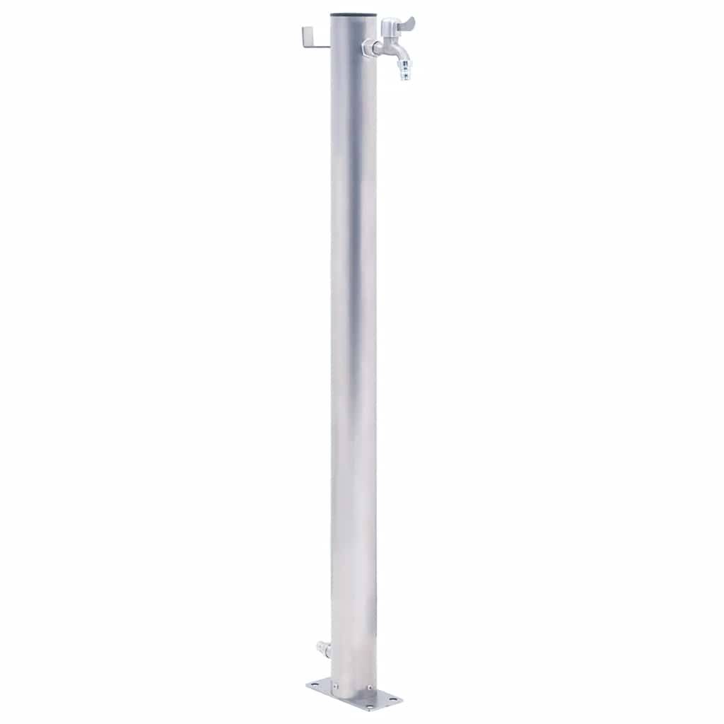 PANGIVO - Colonne à eau de jardin acier inoxydable argenté 23.5 x 7 x 60 cm, poids:1.6kg - PANGIVO