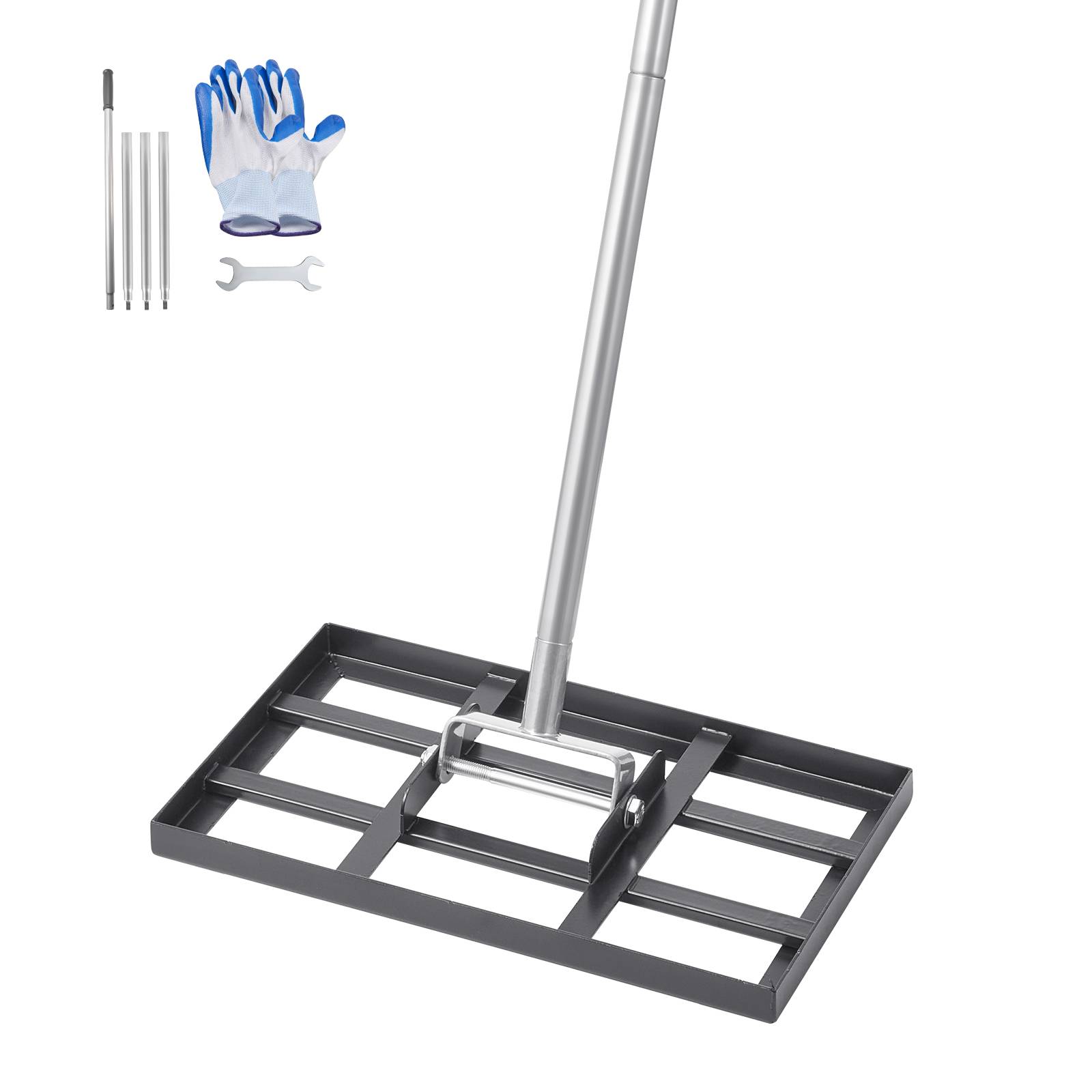 Vevor - VEVOR Rateau nivellement pelouse, 431x254x2140 mm, manche 1980 mm. Acier carbone, pour cour, golf. - Image 1