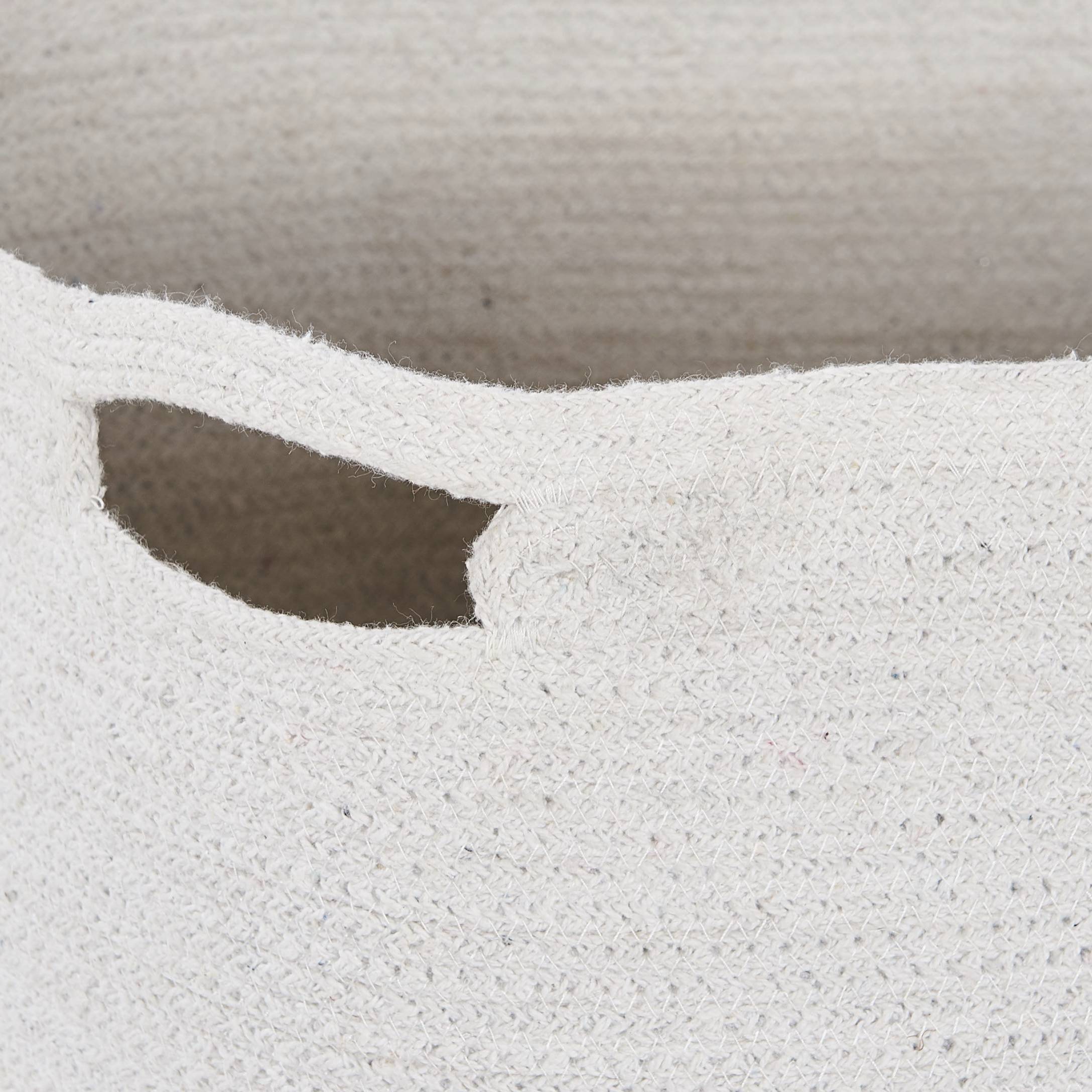 Lot de 2 Paniers en Coton Tressés pour le Linge Blanc et Beige Clair Pour Rangement Déco Bohème - Image 5