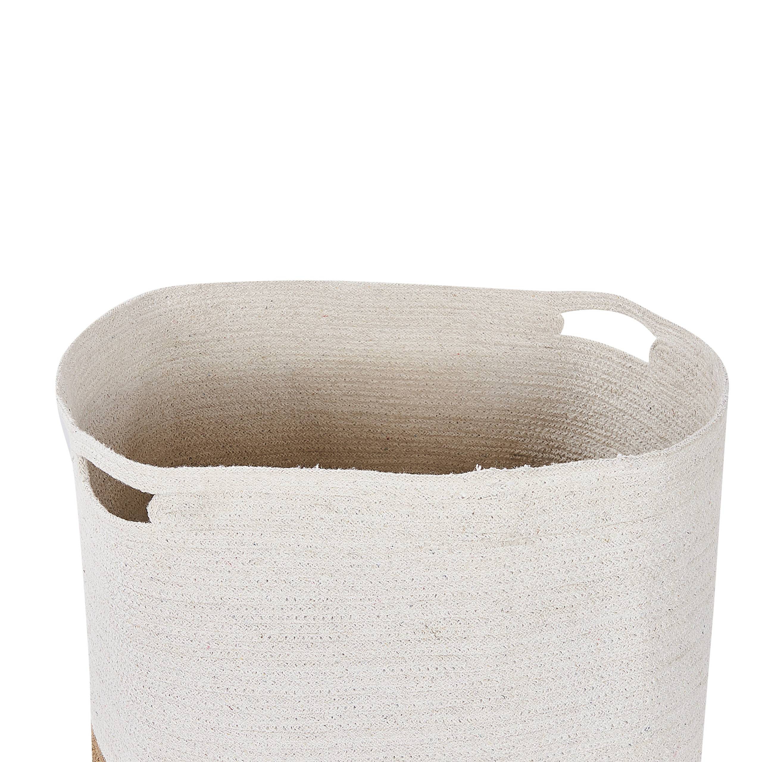 Beliani - Corbeille Coton Blanc KAHAN - 51x51x42- Beliani - Image 6