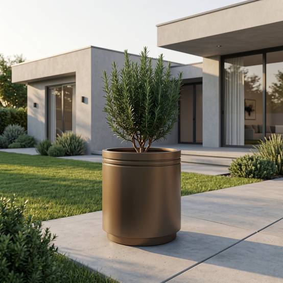 Pot INFINITY ROUND 60x60cm taupe - Image 4