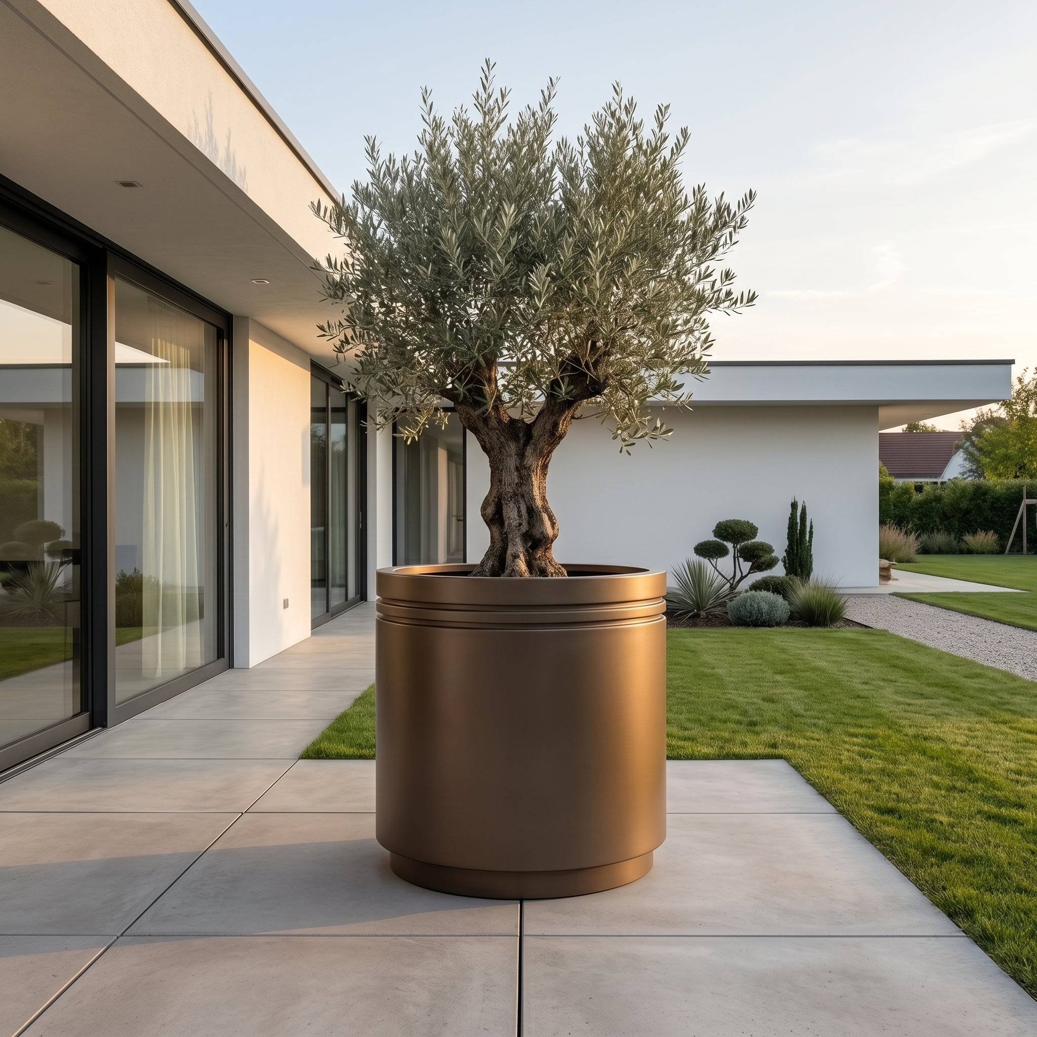 Pot INFINITY ROUND 60x60cm taupe - Image 2