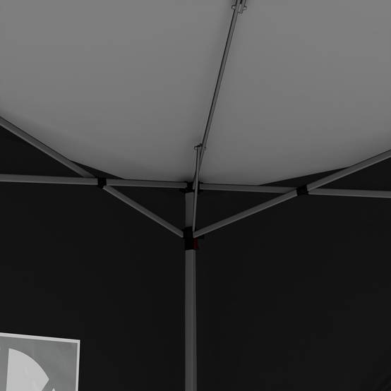 Tonnelle tente de réception barnum pop-up pliant 3 x 3 m 4 parois amovibles + sac de transport noir - Image 10