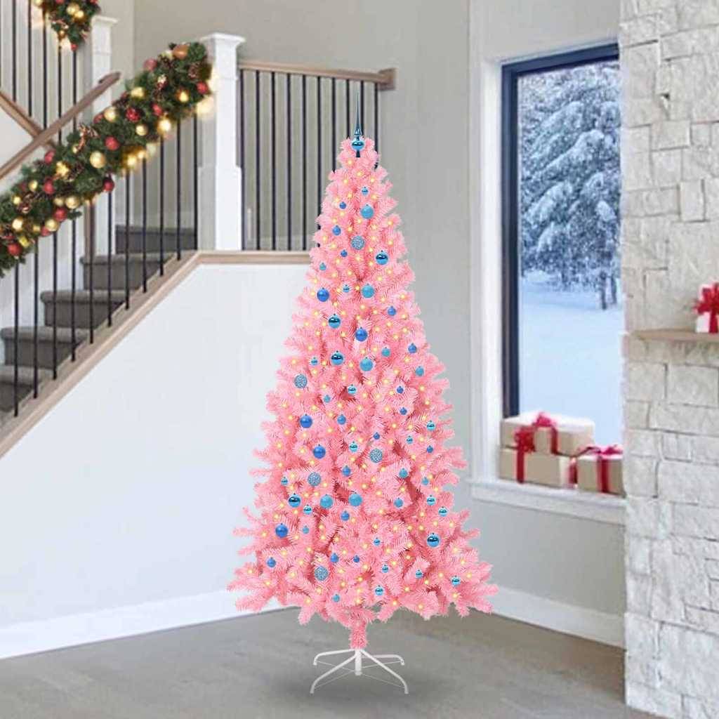 Vidaxl - Sapin de Noël Rose 240 cm PVC vidaXL 3396454