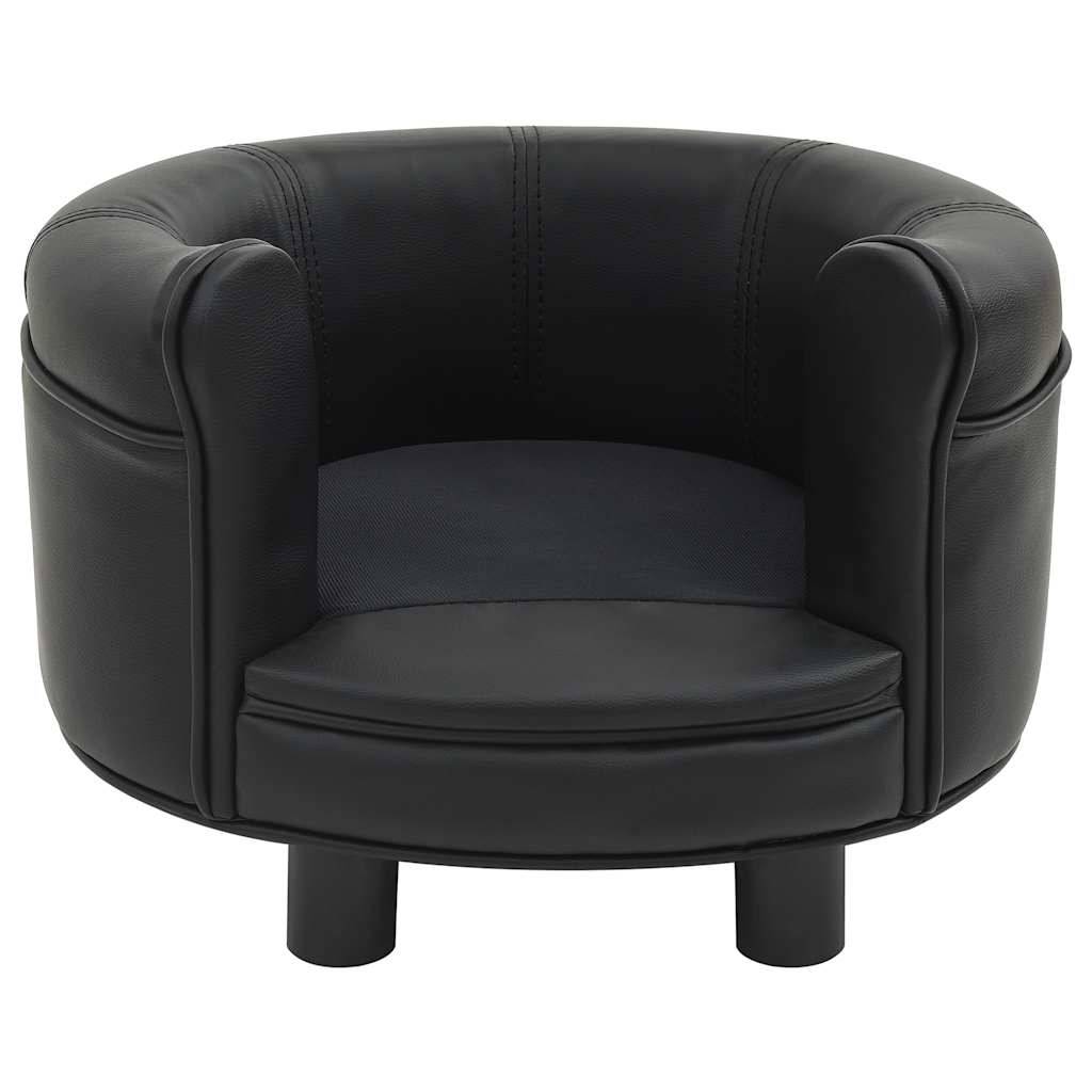 Vidaxl - Canapé pour chien Noir 48x48x32 cm Peluche et similicuir vidaXL 170957 - Image 7