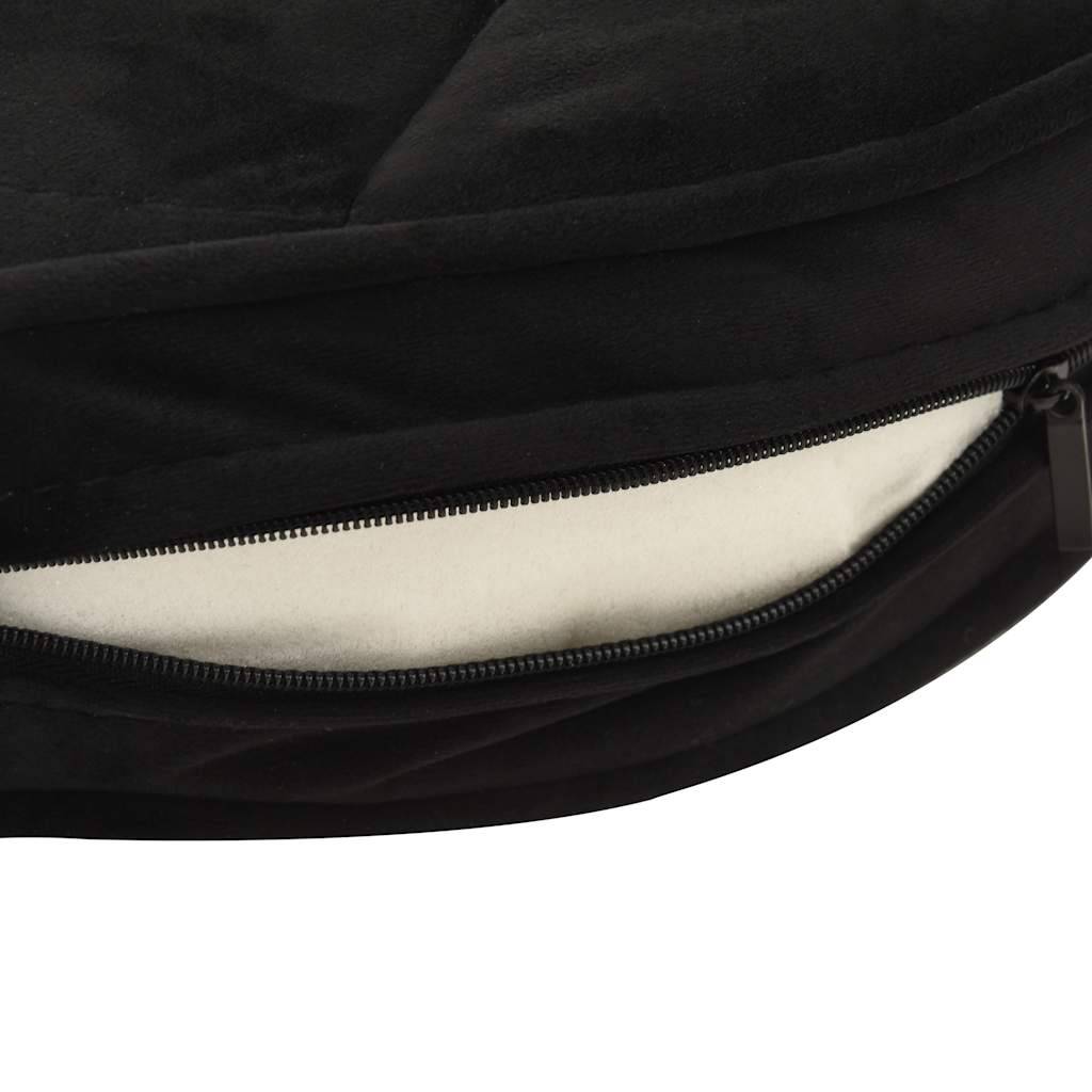 Vidaxl - Canapé pour chien Noir 48x48x32 cm Peluche et similicuir vidaXL 170957 - Image 6