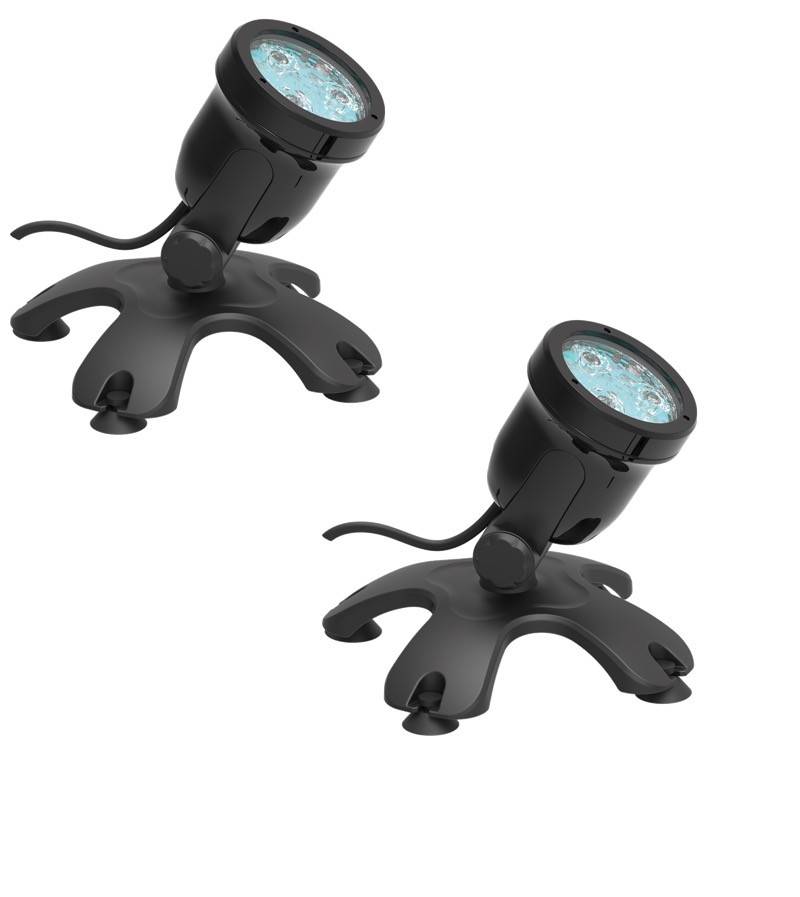 2 Spots Led Bassin 3W Immergeables. Éclairage Bassin De Jardins Et Piscine