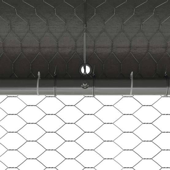 Parc à Volailles 12 m² avec Toit Anti-Pluie, Volière de Jardin en Acier – ComfortXL Outdoor Living - Image 8