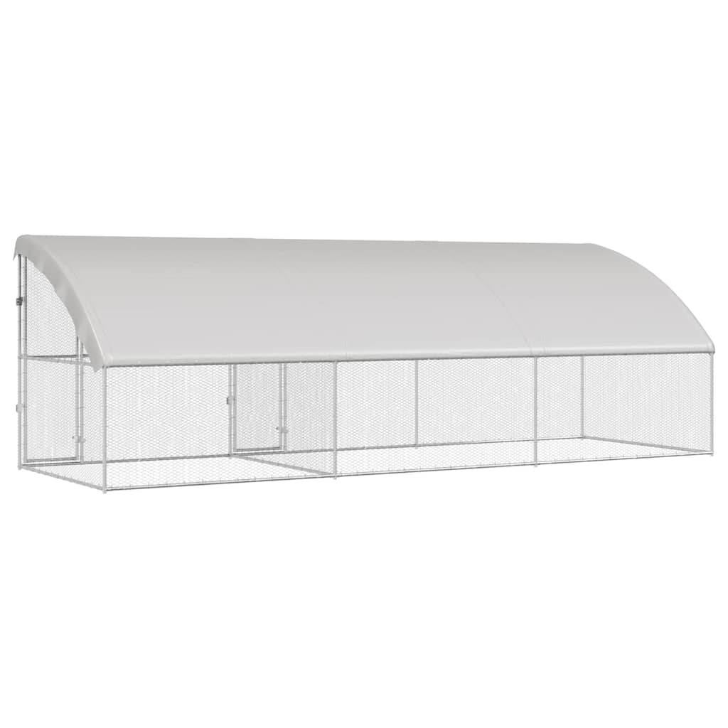 Parc à Volailles 12 m² avec Toit Anti-Pluie, Volière de Jardin en Acier – ComfortXL Outdoor Living - Image 6