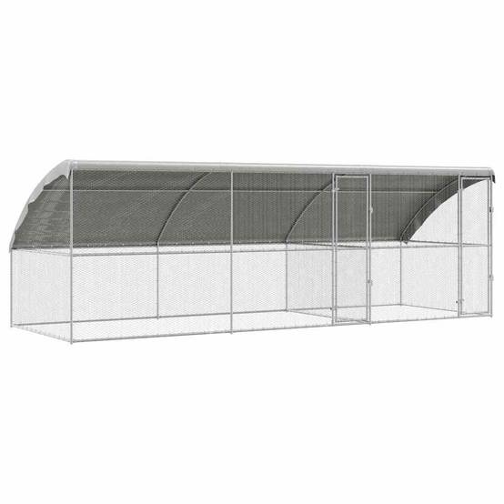 Parc à Volailles 12 m² avec Toit Anti-Pluie, Volière de Jardin en Acier – ComfortXL Outdoor Living - Image 2