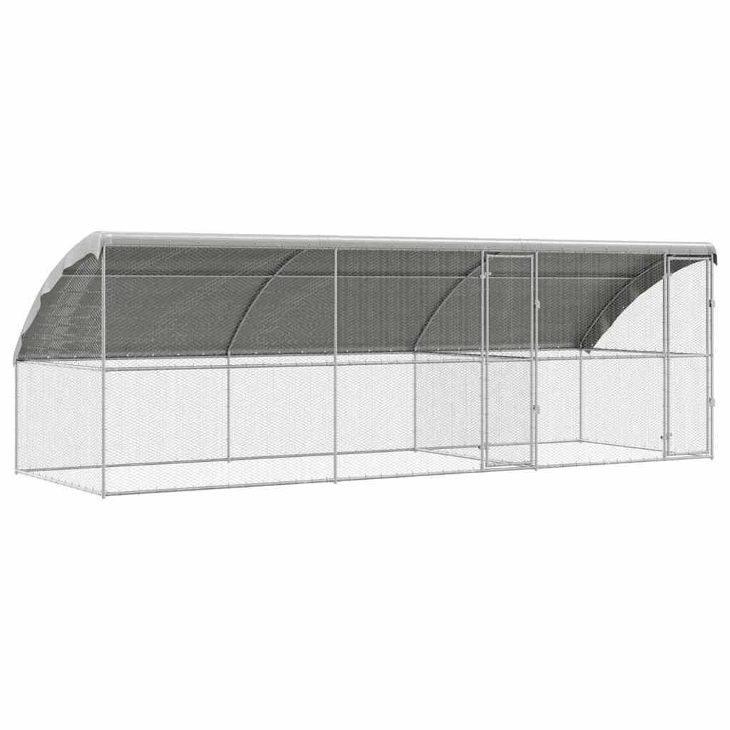Parc à Volailles 12 m² avec Toit Anti-Pluie, Volière de Jardin en Acier – ComfortXL Outdoor Living - Image 2