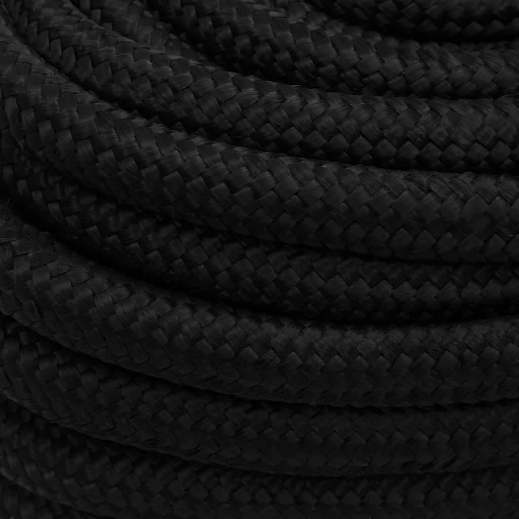 Corde de travail Noir 25 mm 50 m Polyester Maison Chic - Image 4