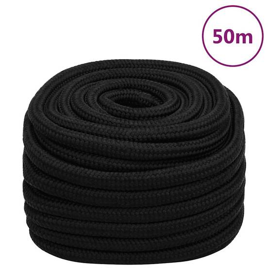 Corde de travail Noir 25 mm 50 m Polyester Maison Chic - Image 2