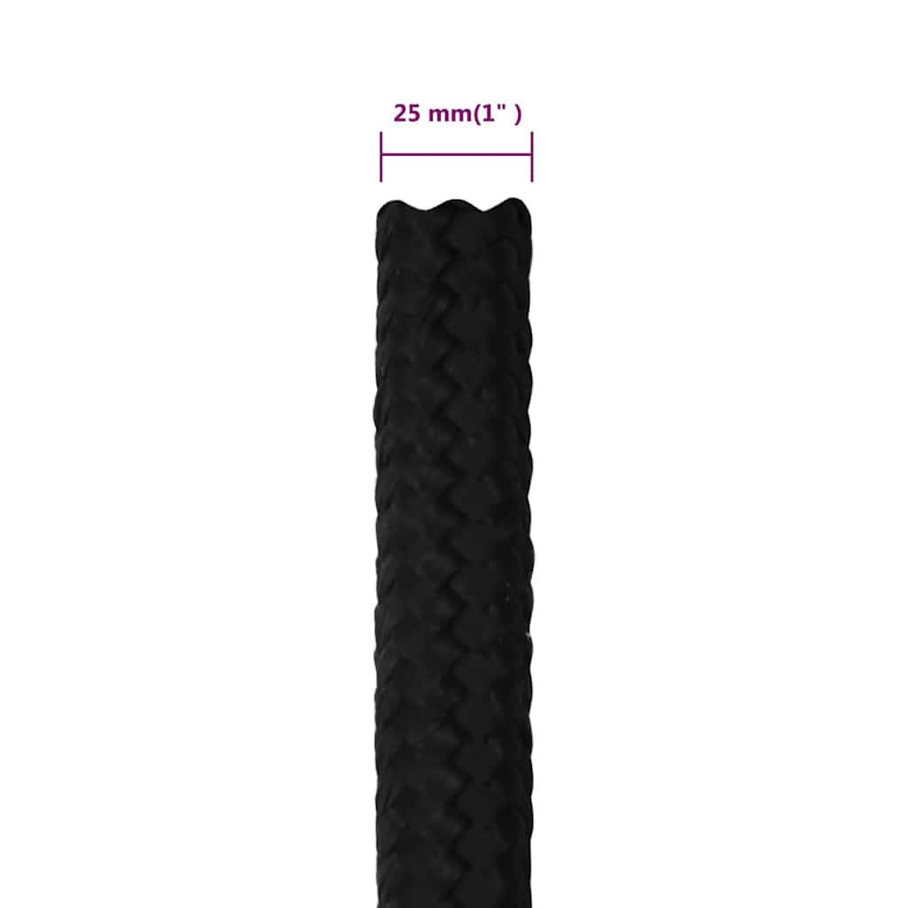 Corde de travail Noir 25 mm 50 m Polyester Maison Chic - Image 6