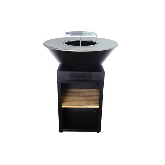 sweeek - Brasero barbecue Ø81.5cm avec grille de cuisson. espace de stockage pour le bois + Housse en polyester | sweeek - Image 5