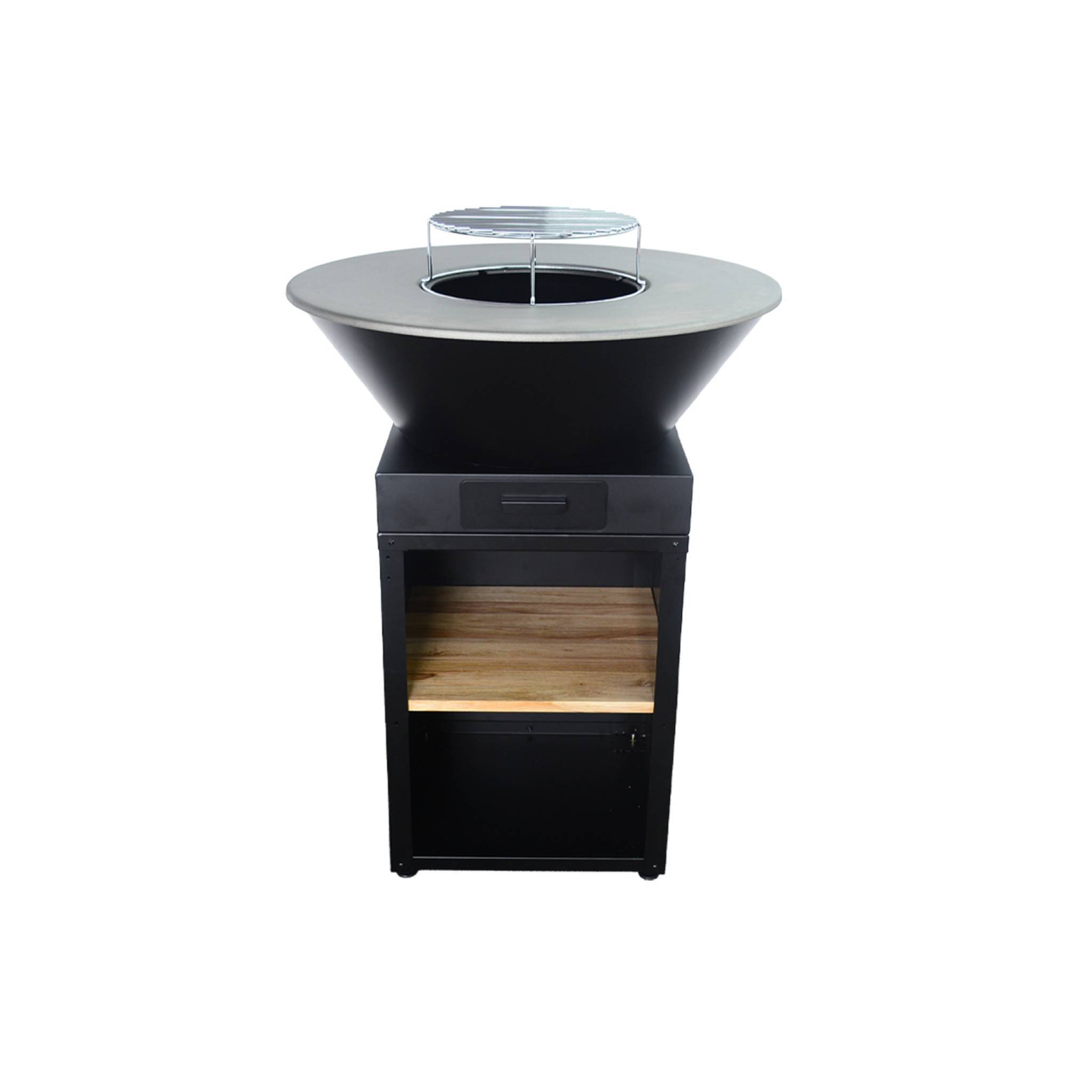 sweeek - Brasero barbecue Ø81.5cm avec grille de cuisson. espace de stockage pour le bois + Housse en polyester | sweeek - Image 5