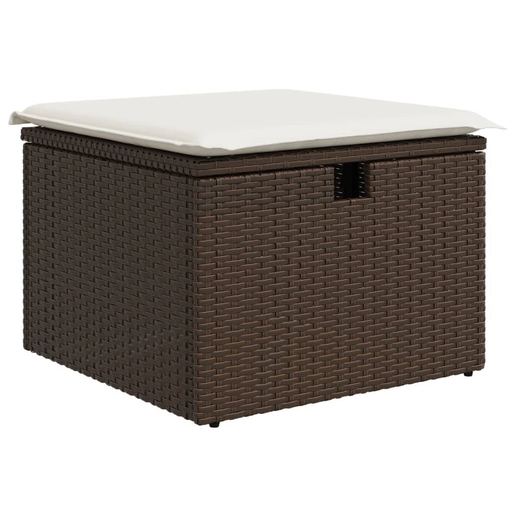 Vidaxl - Salon de jardin 8 pcs avec coussins marron résine tressée vidaXL 3274673 - Image 7