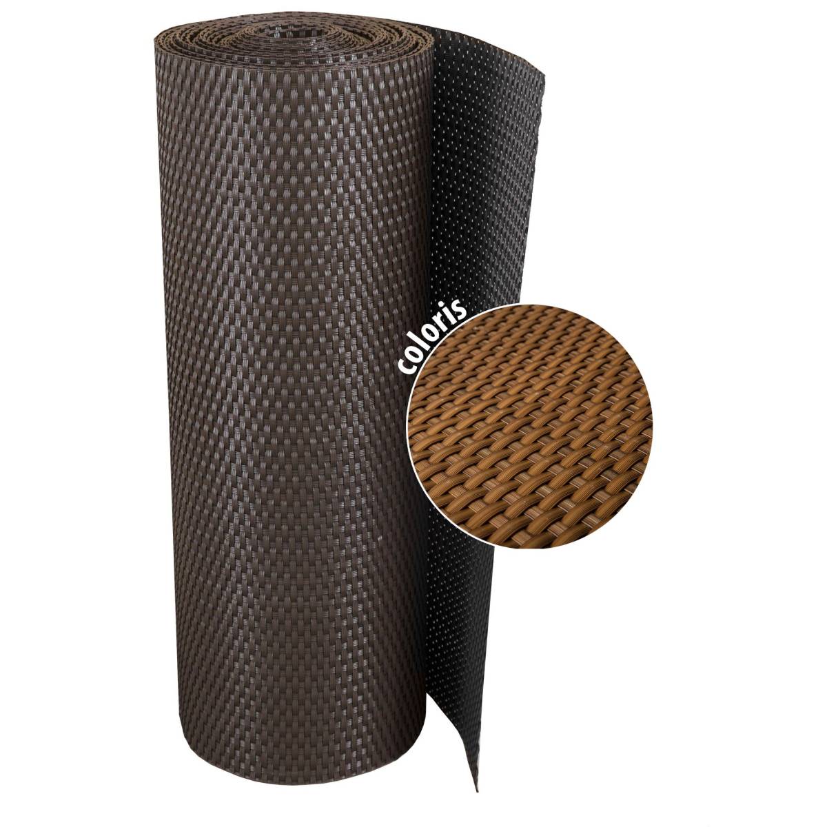 Rattan Art - Brise-vue en résine tressée pour balcon et clôture coloris miel 0.9 x 5 m - Image 1