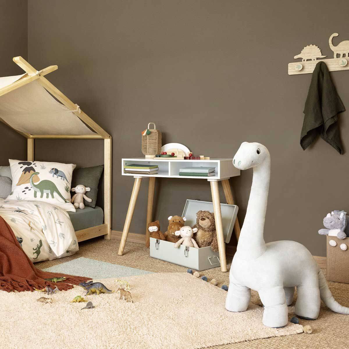 Peluche dinosaure XL - ATMOSPHERA - Polyester - Bleu ciel - Image 3