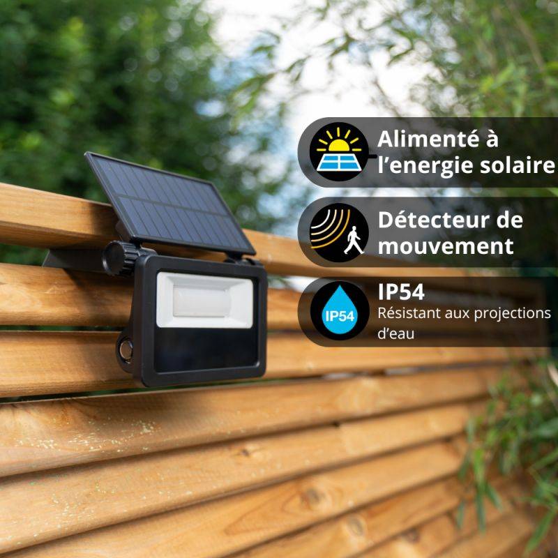 Xanlite - Projecteur mural solaire compact IP54, 1600 lumens, détecteur de mouvement, Noir - PRS1400D - Image 4